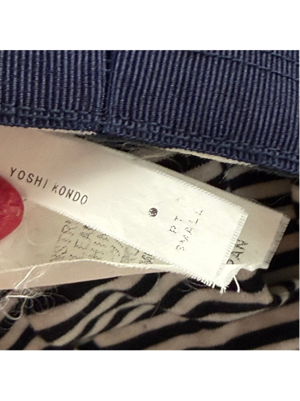 Yoshi Kondo Skirt Women S Pleated A-Line Japan Quiet Luxury Nautical Stripe Navy - Picture 4 of 10